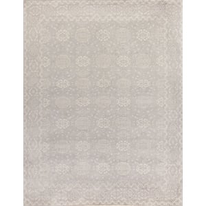 Restoration Hand-Knotted New Zealand Wool Light Blue 4'x6' Area Rug