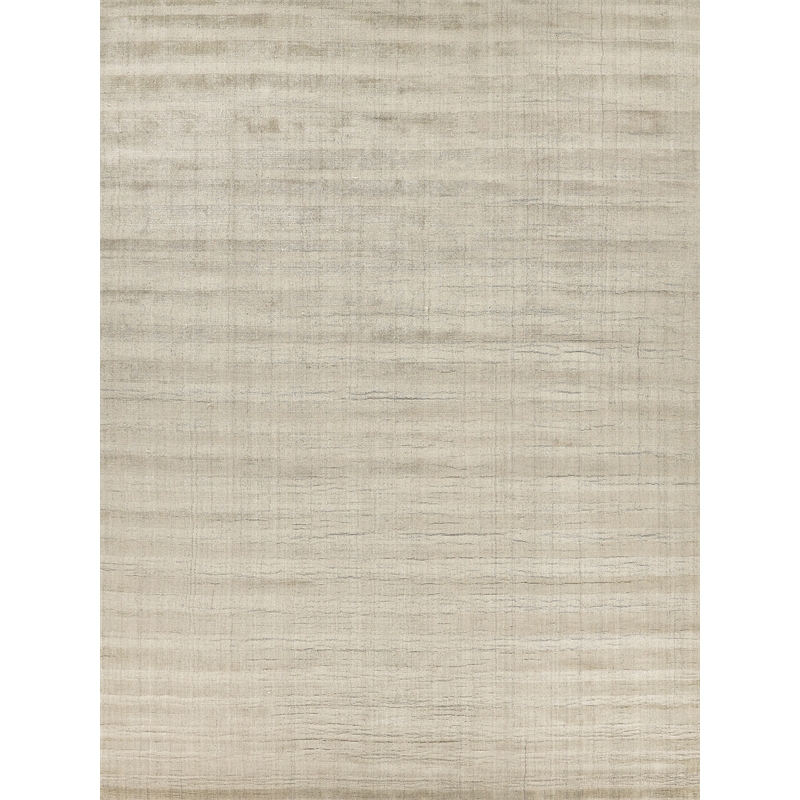 Robin Stripe Handloomed Bamboo Silk/Wool Mineral 12'x15' Area Rug