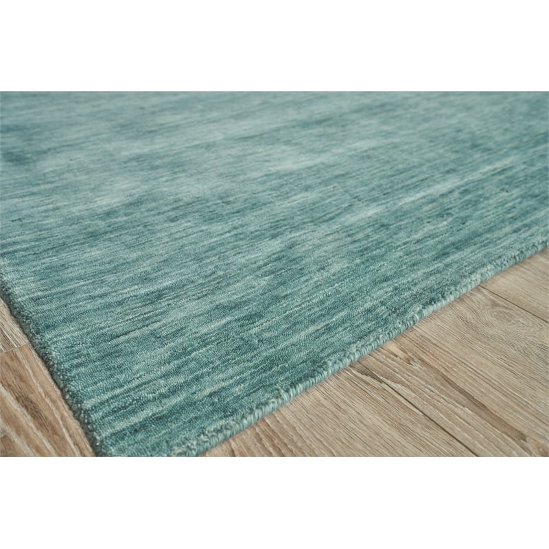 Roche Handloomed New Zealand Wool Soft Teal 16'x21'10