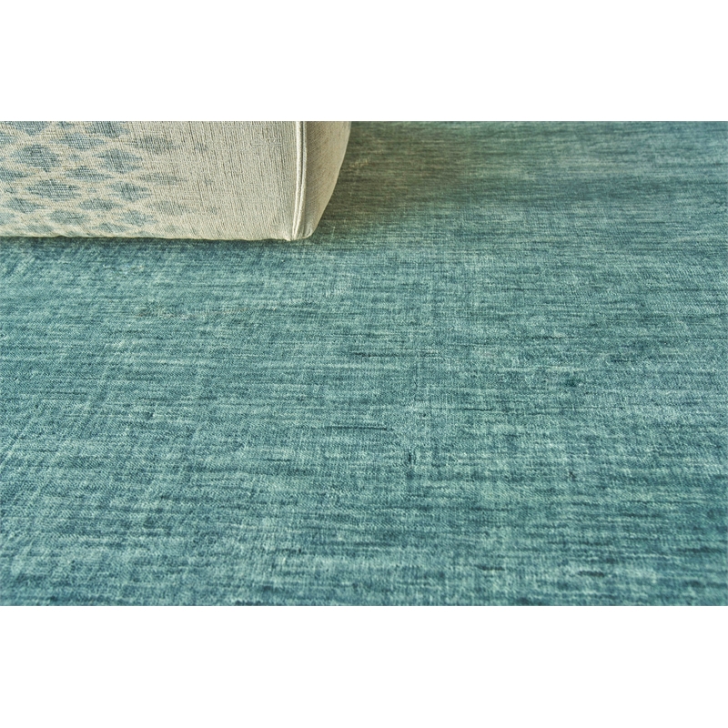 Roche Handloomed New Zealand Wool Soft Teal 16'x21'10