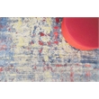 Reflections Handloomed Bamboo Silk Ivory/Blue/Red 10'x14' Area Rug