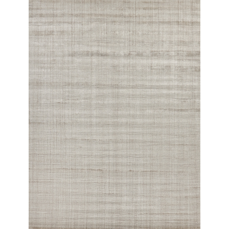 Robin Stripe Handloomed Bamboo Silk/Wool Light Khaki 14'x18' Area Rug