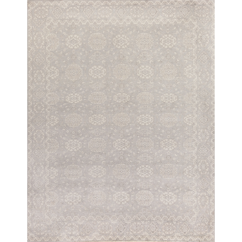 Restoration Hand-Knotted New Zealand Wool Light Blue 6'x9' Area Rug
