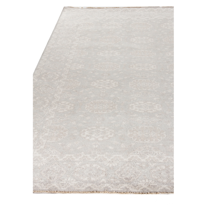 Restoration Hand-Knotted New Zealand Wool Light Blue 8'x10' Area Rug