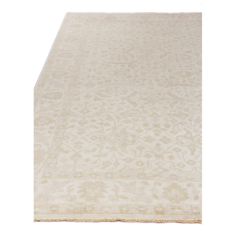 Restoration Hand-Knotted New Zealand Wool Ivory 10'x14' Area Rug