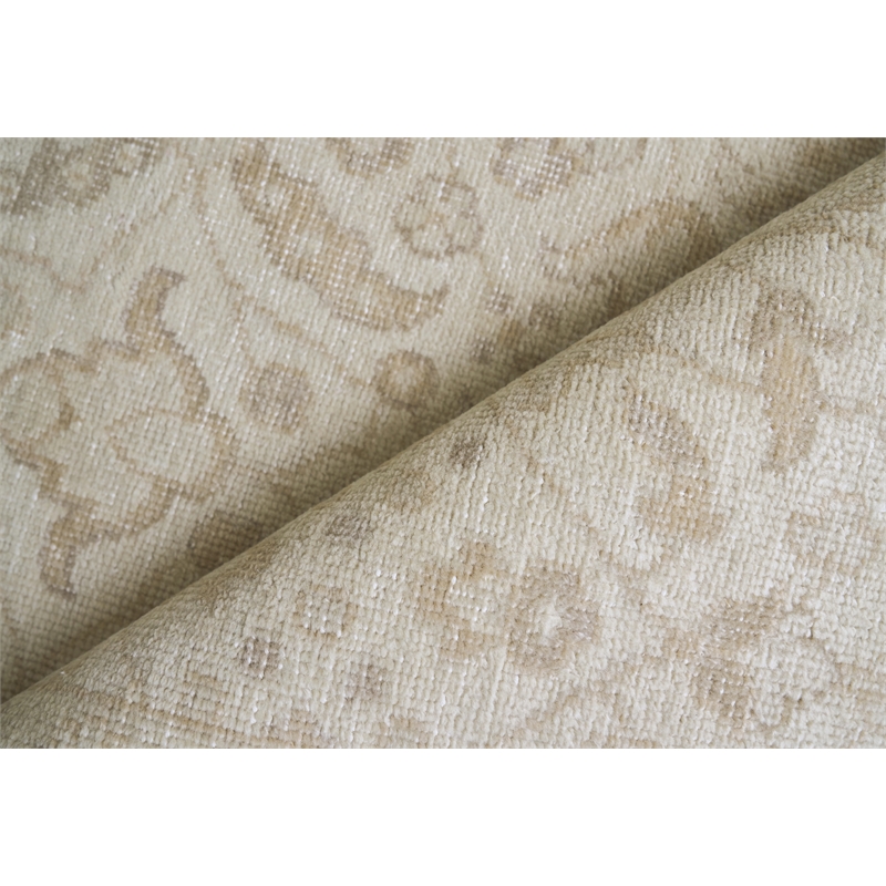 Restoration Hand-Knotted New Zealand Wool Ivory 10'x14' Area Rug