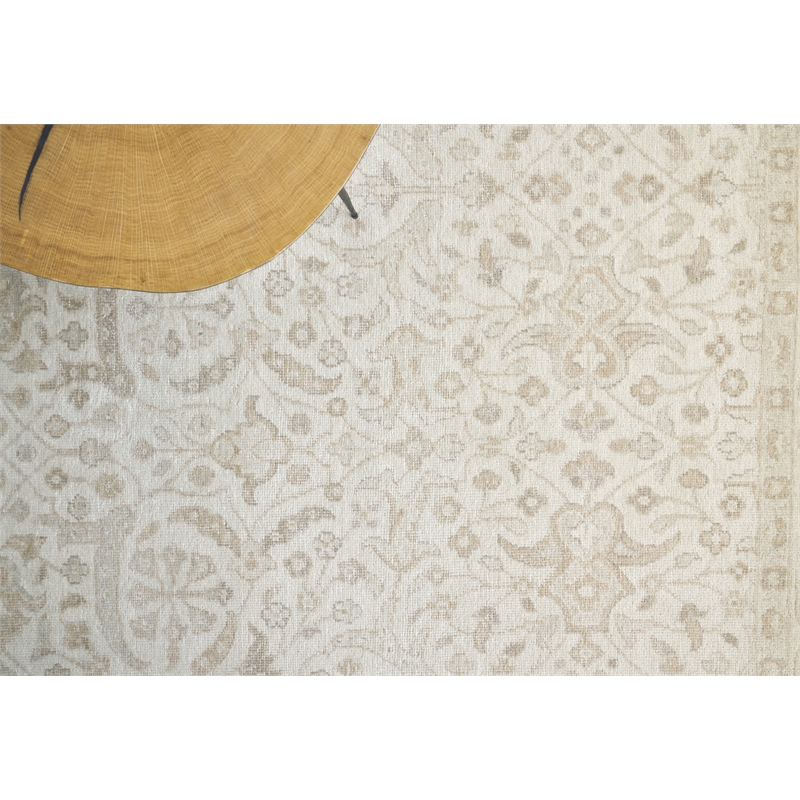 Restoration Hand-Knotted New Zealand Wool Ivory 8'x10' Area Rug