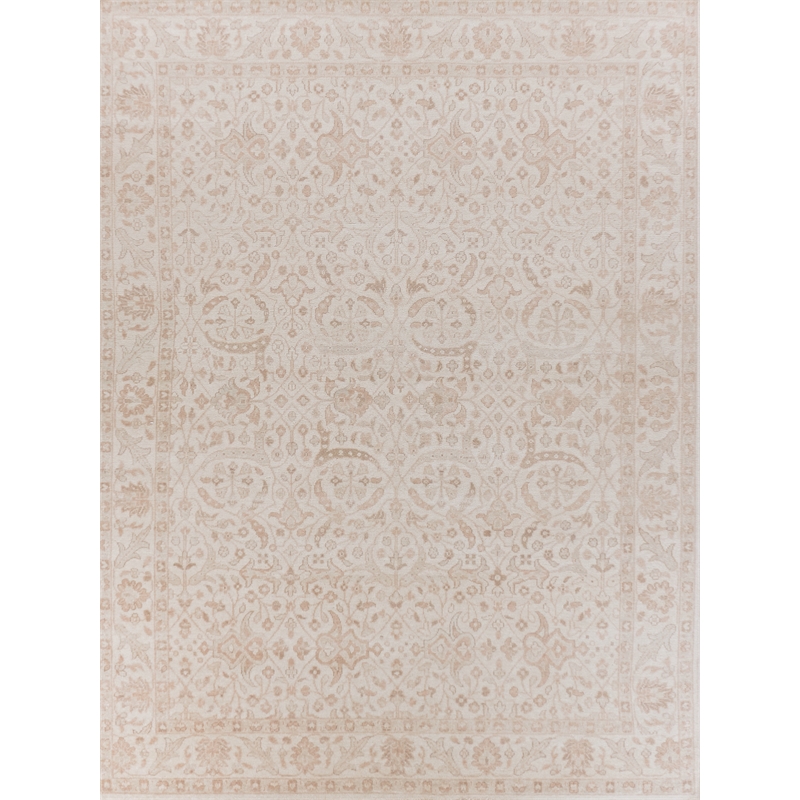 Restoration Hand-Knotted New Zealand Wool Ivory 8'x10' Area Rug