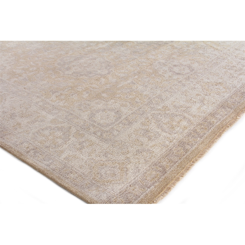 Restoration Hand-Knotted New Zealand Wool Sand/Beige 8'x10' Area Rug