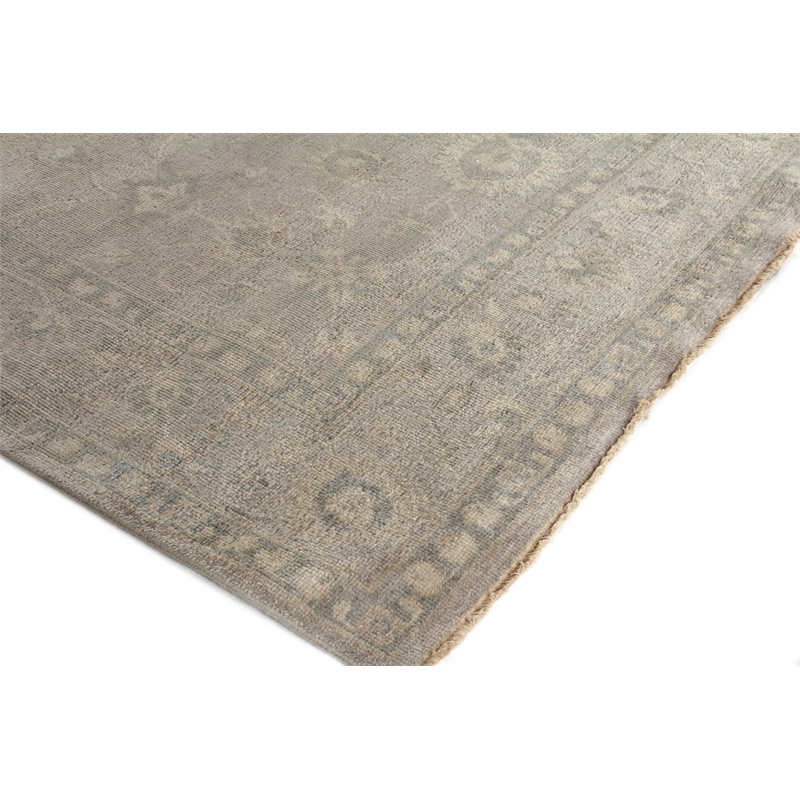 Restoration Hand-Knotted New Zealand Wool Silver 8'x10' Area Rug