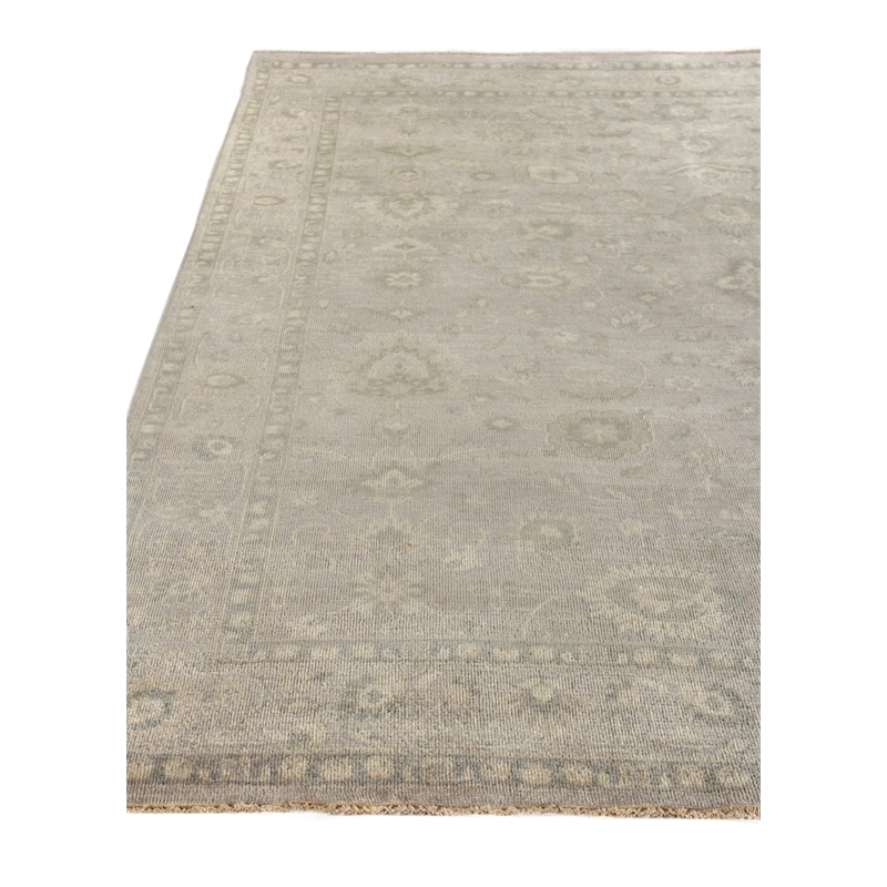 Restoration Hand-Knotted New Zealand Wool Silver 8'x10' Area Rug