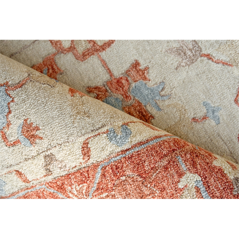 Richmond Serapi Hand-Tufted New Zealand Wool Beige/Rust 14'x18' Area Rug