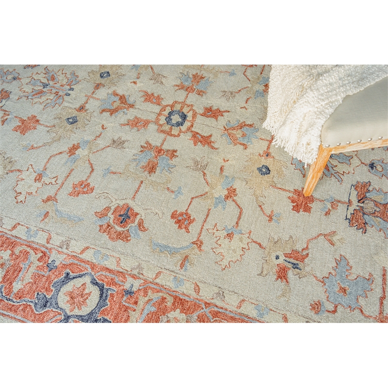 Richmond Serapi Hand-Tufted New Zealand Wool Beige/Rust 14'x18' Area Rug