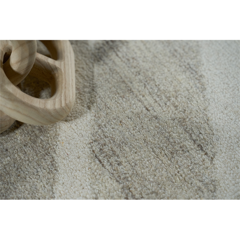 Rio Hand-Tufted New Zealand Wool Beige/Ivory 6'x9' Area Rug