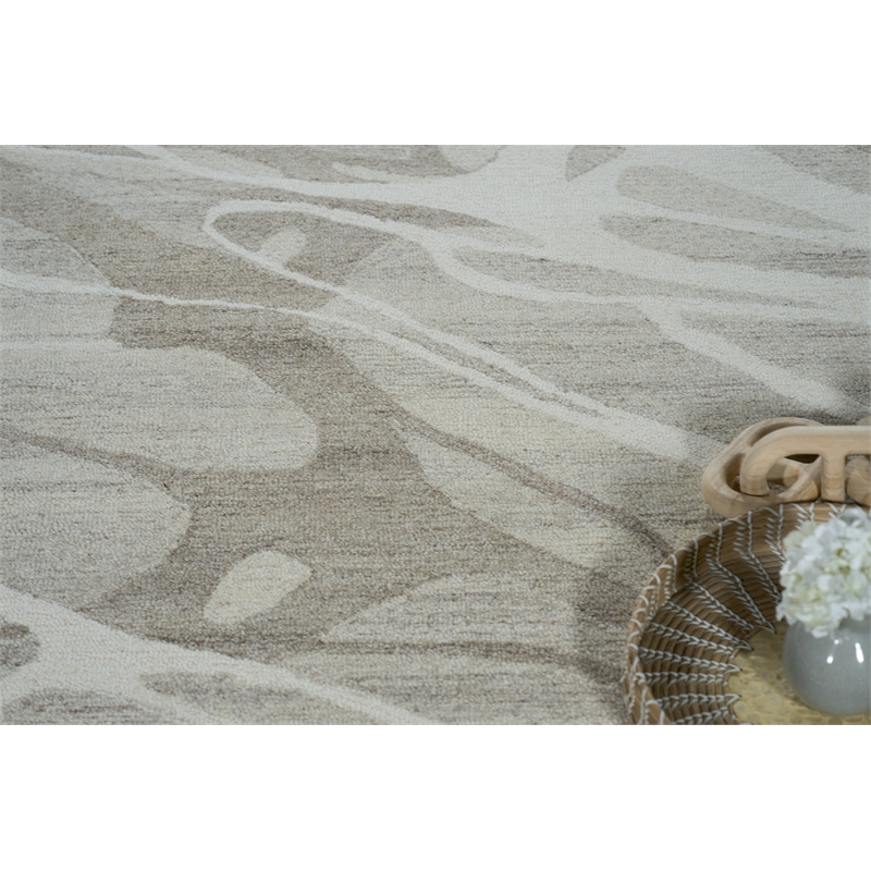 Rio Hand-Tufted New Zealand Wool Beige/Ivory 8'x10' Area Rug
