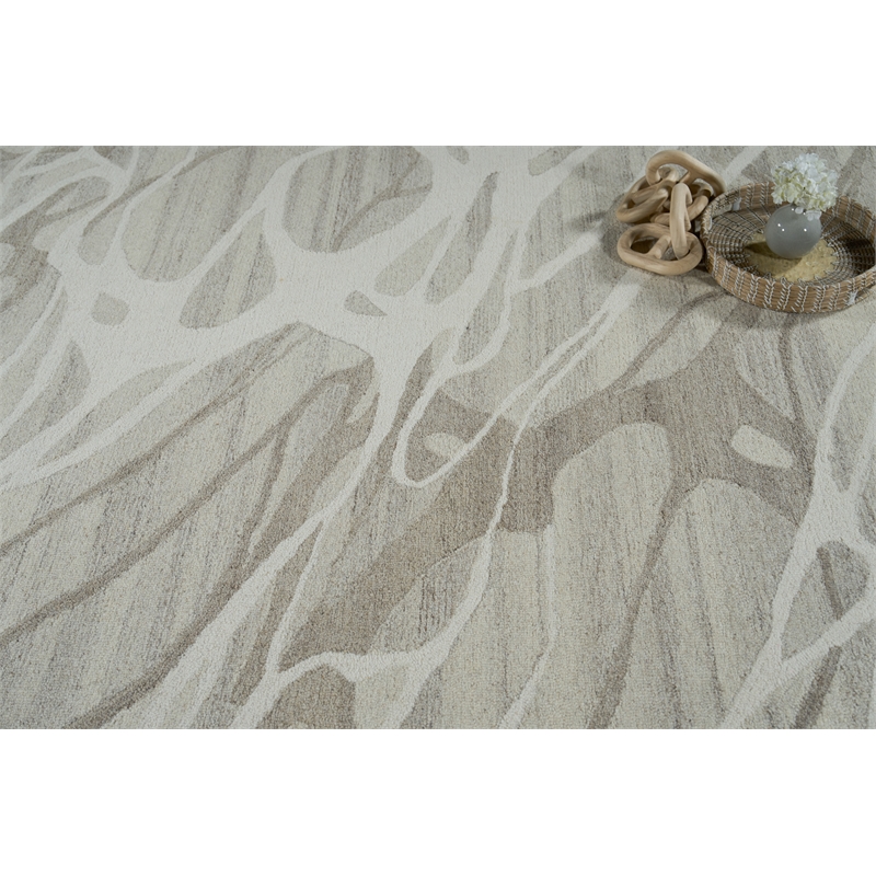 Rio Hand-Tufted New Zealand Wool Beige/Ivory 8'x10' Area Rug