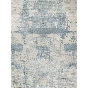 Roset Handloomed Bamboo Silk Blue 14'x18' Area Rug