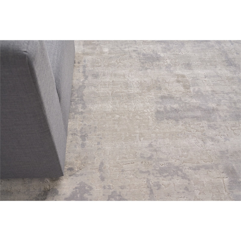 Roset Handloomed Bamboo Silk Silver/Gray 12'x15'6