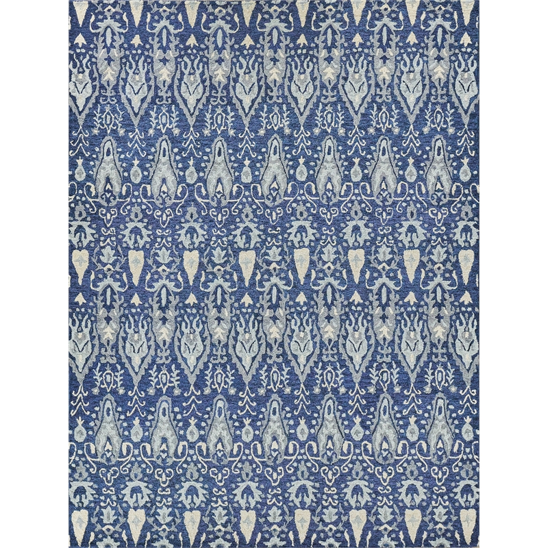 Sarasota Hand-Tufted New Zealand Wool Navy/Gray 14'x18' Area Rug