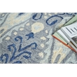 Sarasota Hand-Tufted New Zealand Wool Gray/Light Blue 5'x8' Area Rug