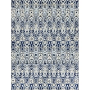 Sarasota Hand-Tufted New Zealand Wool Gray/Light Blue 5'x8' Area Rug
