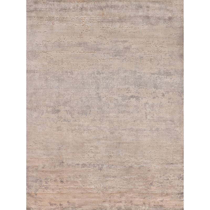 Roset Handloomed Bamboo Silk Beige/Blue 10'x14' Area Rug