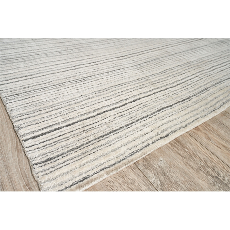 Rossini Handloomed Nylon/Pet Yarn Ivory/Gray 14'x18' Area Rug