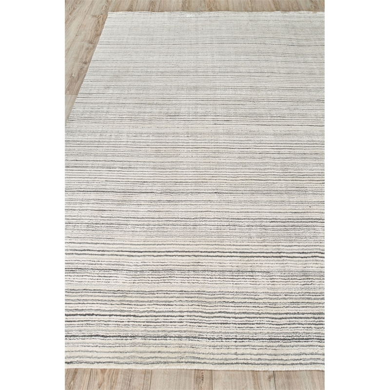 Rossini Handloomed Nylon/Pet Yarn Ivory/Gray 14'x18' Area Rug