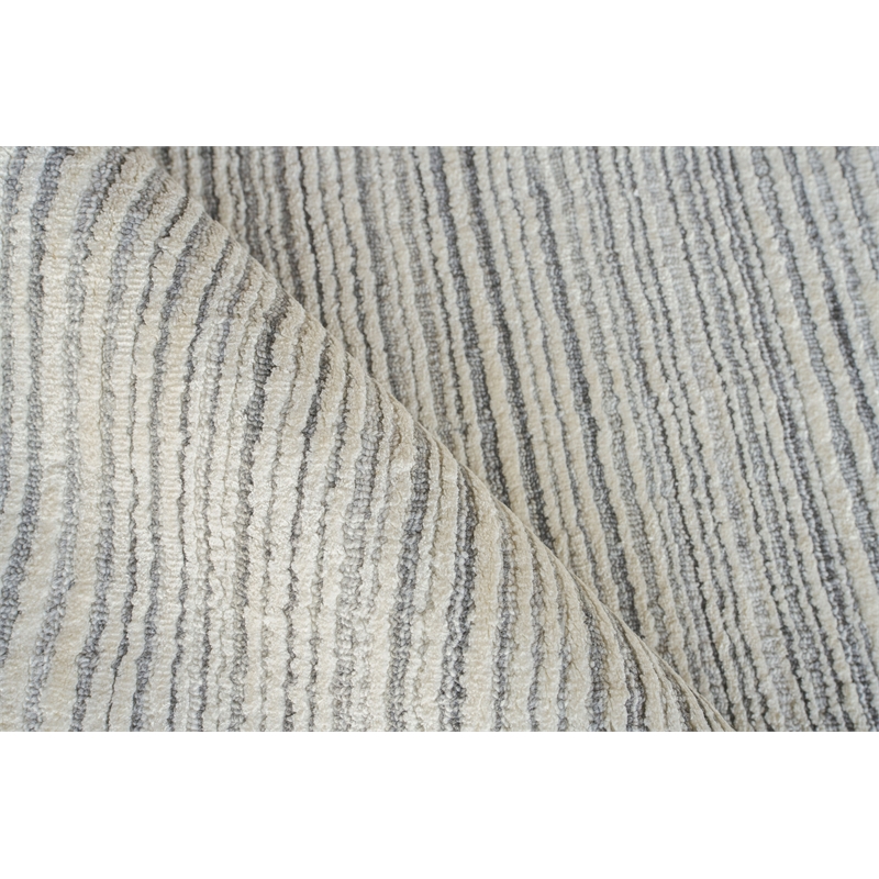 Rossini Handloomed Nylon/Pet Yarn Ivory/Gray 14'x18' Area Rug