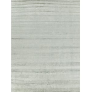 Sanctuary Handloomed Bamboo Silk/Wool Light Blue 8'x10' Area Rug