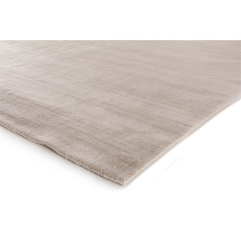 Sanctuary Handloomed Bamboo Silk/Wool Light Beige 2'x3' Area Rug