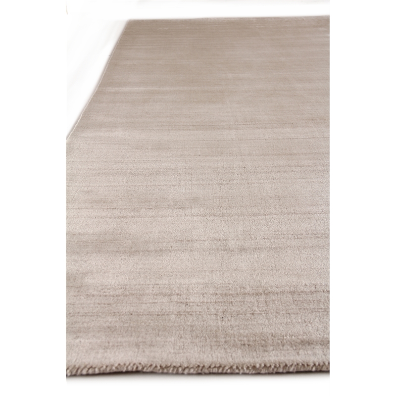 Sanctuary Handloomed Bamboo Silk/Wool Light Beige 2'x3' Area Rug