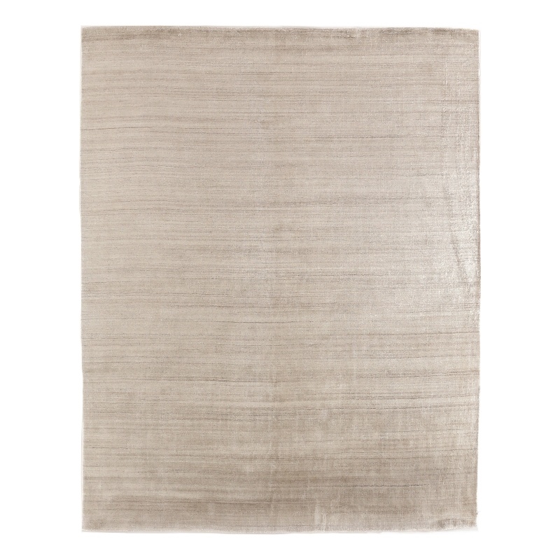 Sanctuary Handloomed Bamboo Silk/Wool Light Beige 2'x3' Area Rug