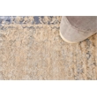 Roset Handloomed Bamboo Silk Beige/Blue/Silver 8'x10' Area Rug