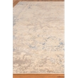 Roset Handloomed Bamboo Silk Beige/Blue/Silver 9'x12' Area Rug
