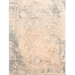 Roset Handloomed Bamboo Silk Beige/Blue/Silver 9'x12' Area Rug