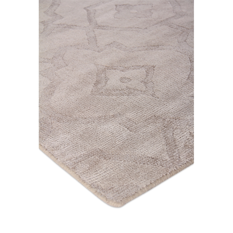 Samara Handloomed Bamboo Silk Beige 12'x15' Area Rug