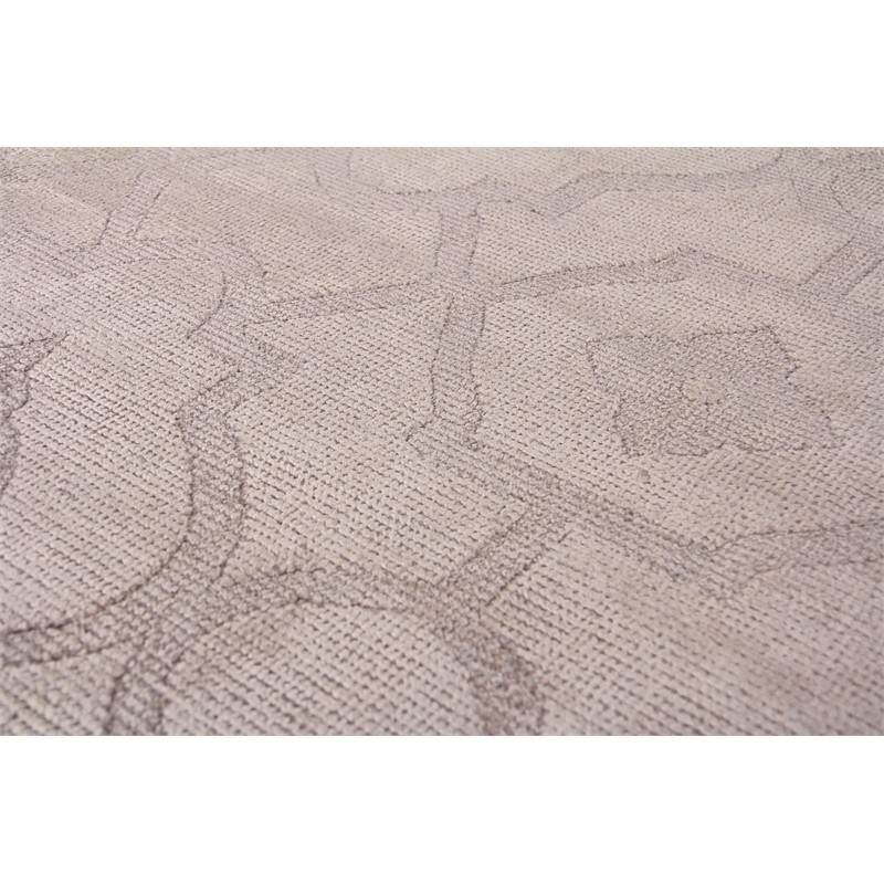 Samara Handloomed Bamboo Silk Beige 12'x15' Area Rug
