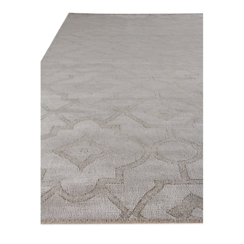 Samara Handloomed Bamboo Silk Silver 12'x15' Area Rug