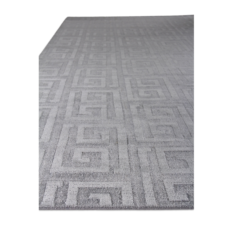 Samara Handloomed Bamboo Silk Aqua 10'x14' Area Rug