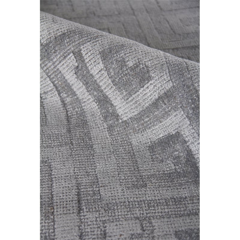 Samara Handloomed Bamboo Silk Aqua 10'x14' Area Rug