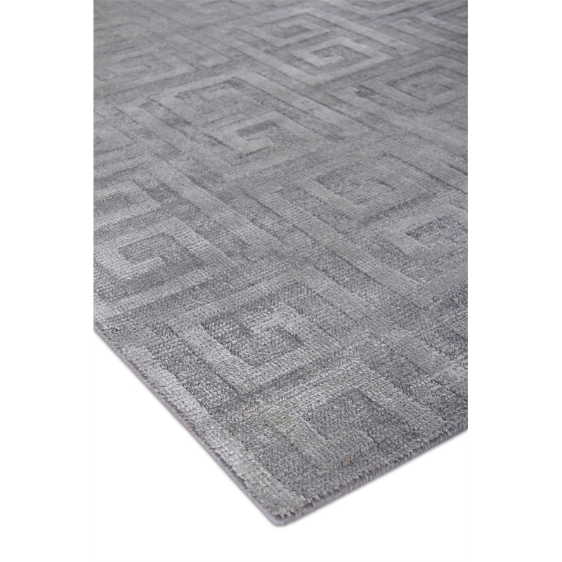 Samara Handloomed Bamboo Silk Aqua 10'x14' Area Rug