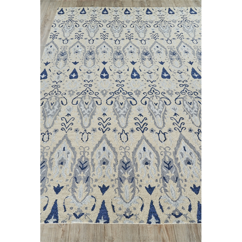 Sarasota Hand-Tufted New Zealand Wool Ivory 8'x10' Area Rug