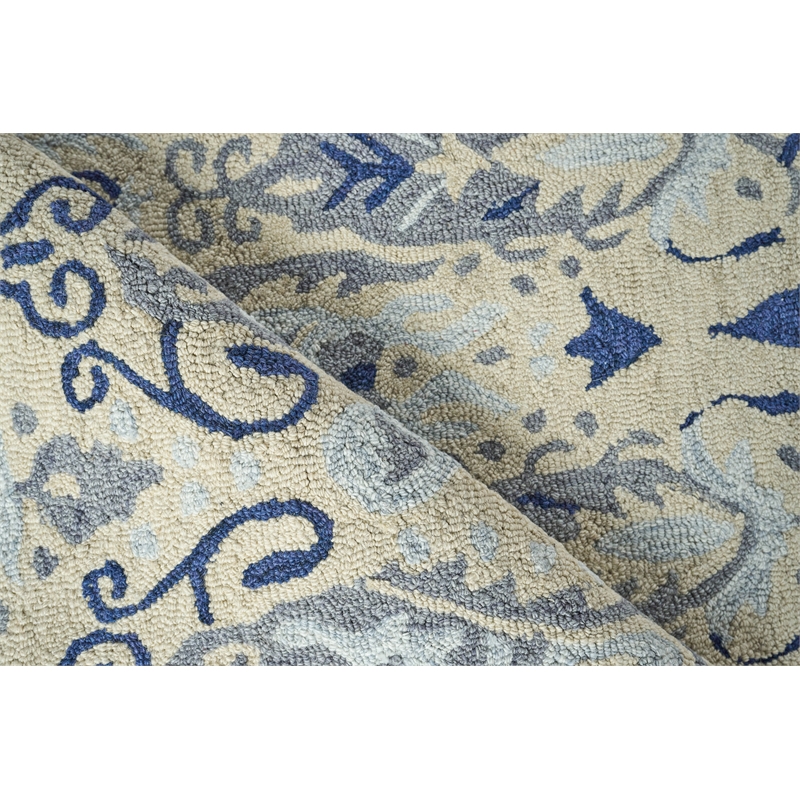 Sarasota Hand-Tufted New Zealand Wool Ivory 8'x10' Area Rug
