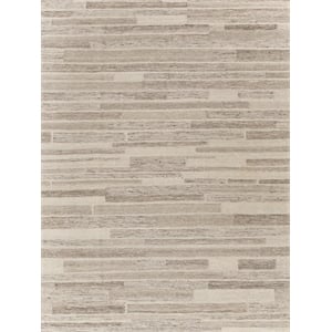 Scandinavian Handloomed New Zealand Wool Gray/Ivory 5'x8' Area Rug