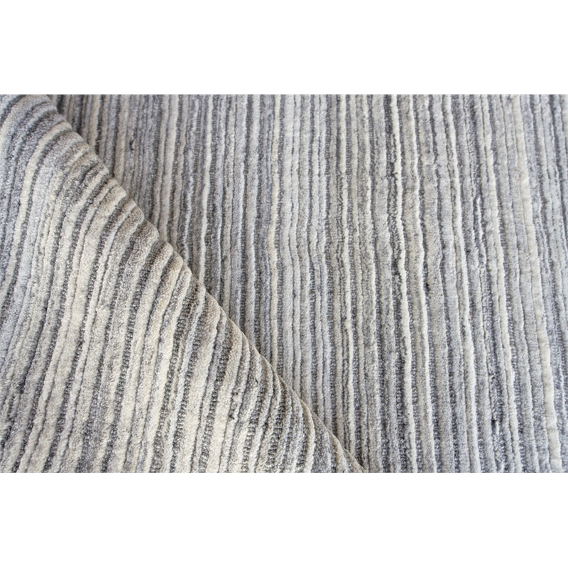 Rossini Handloomed Nylon/Pet Yarn Gray/Light Gray 12'x12' Square Area Rug