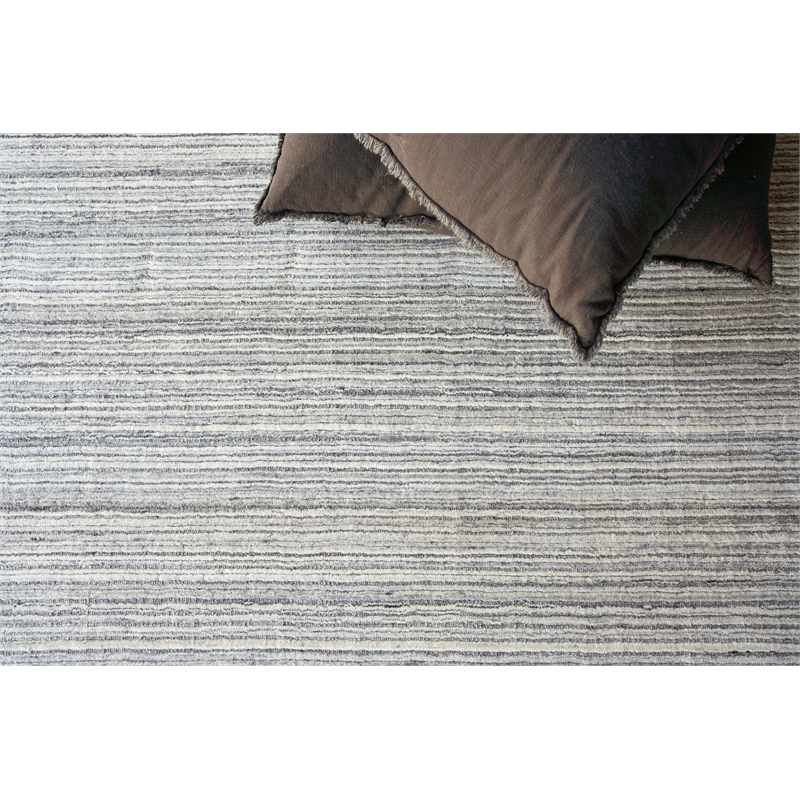 Rossini Handloomed Nylon/Pet Yarn Gray/Light Gray 12'x12' Square Area Rug
