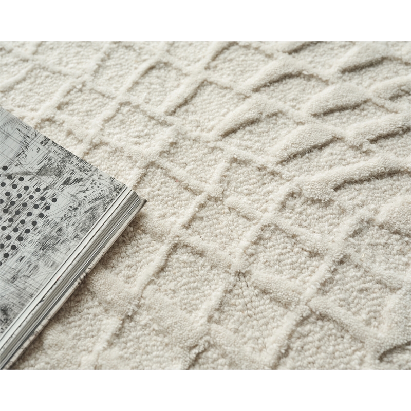 Sandro Hand-Tufted New Zealand Wool Cream 10'x14' Area Rug