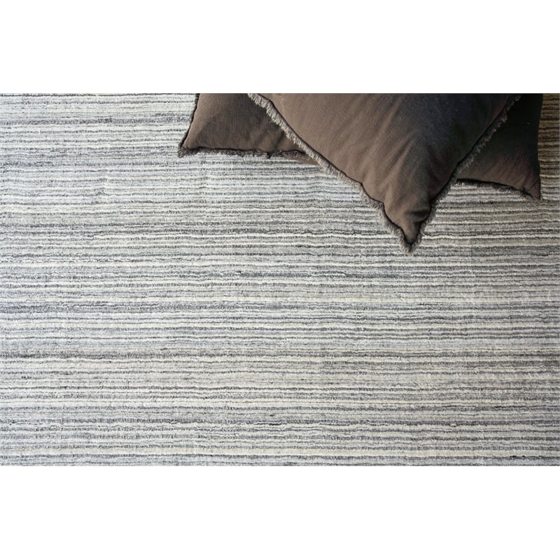 Rossini Handloomed Nylon/Pet Yarn Gray/Light Gray 15'x20' Area Rug