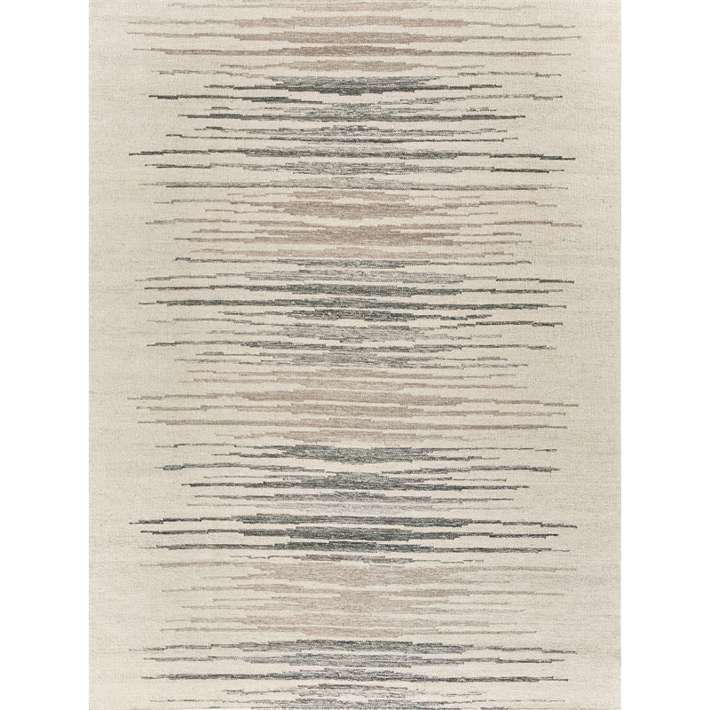 Scandinavian Handloomed New Zealand Wool Ivory/Blue/Gray 9'x12' Area Rug